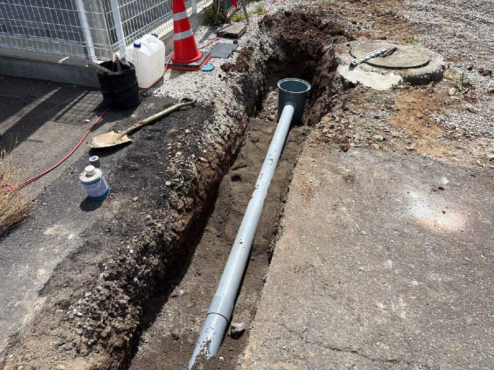 道路横断排水管布設工事