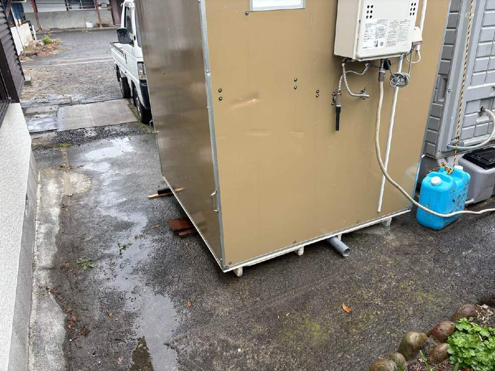 仮設お風呂の配管撤去