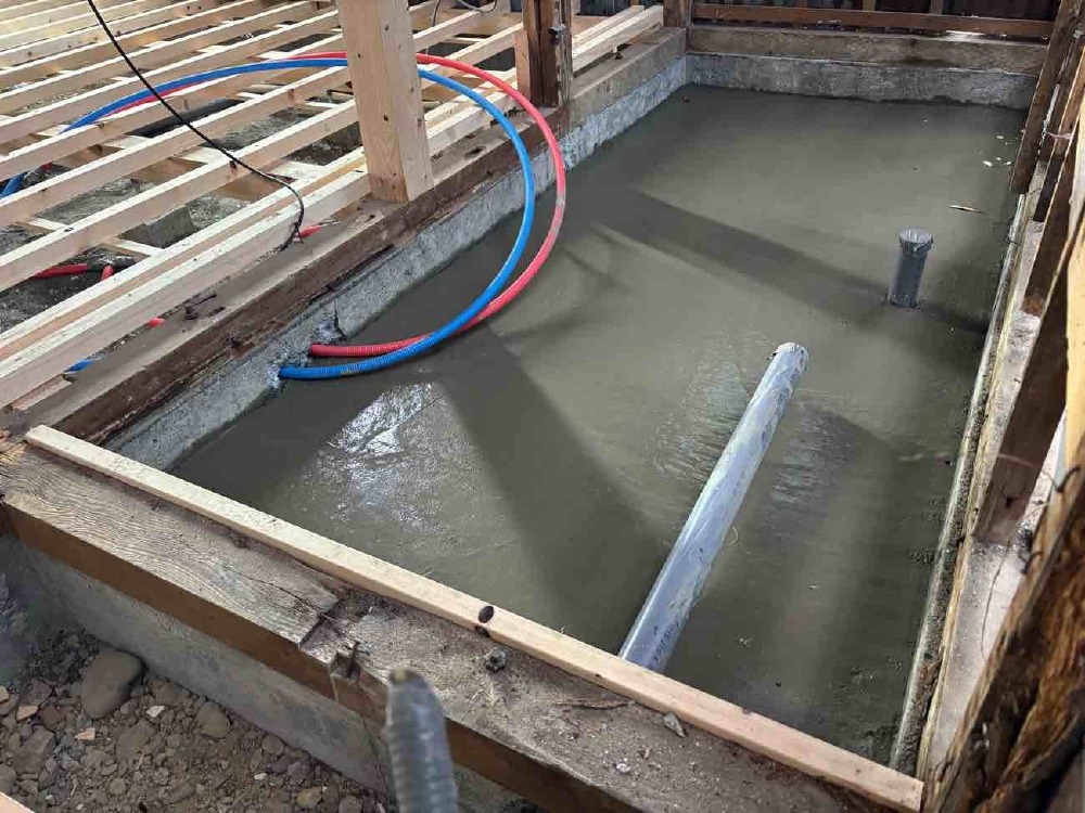 ユニットバス　土間コンクリート打設 完了