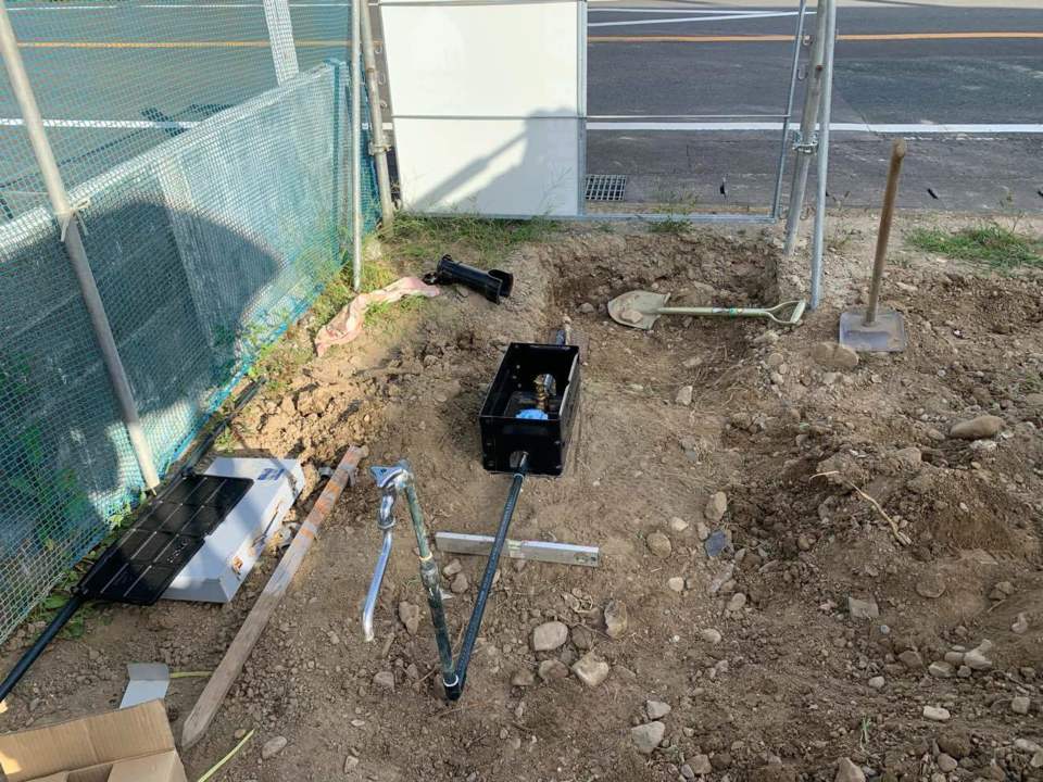仮設水道工事