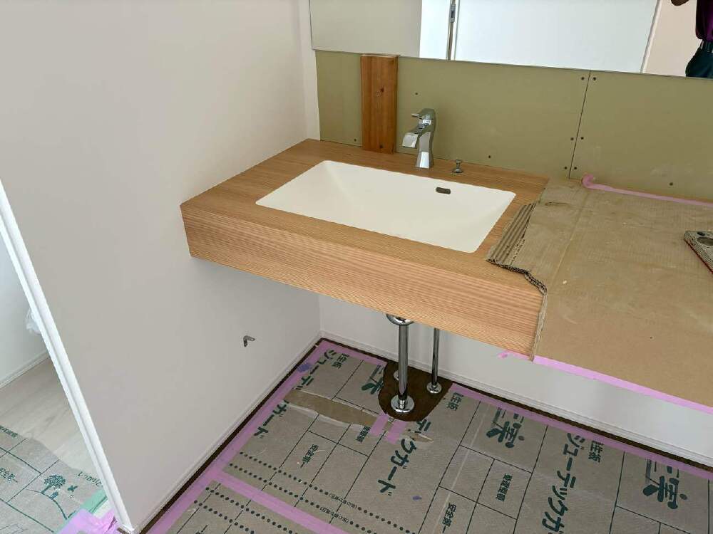 器具付け、通水完了