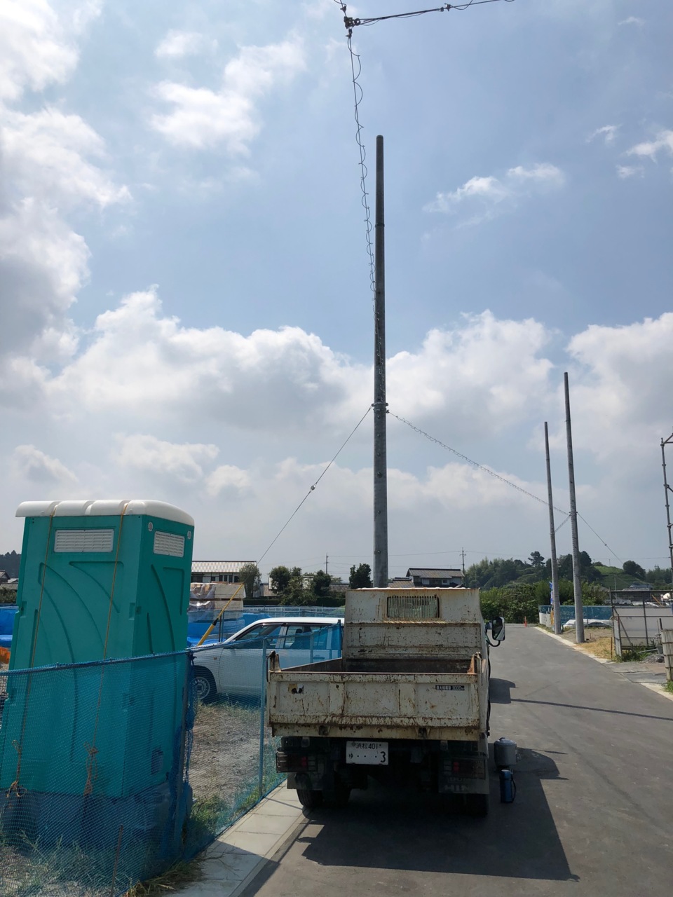 仮設電気が・・・