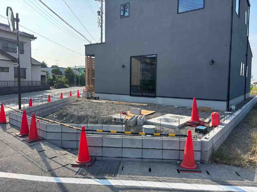 ブロック積途中
