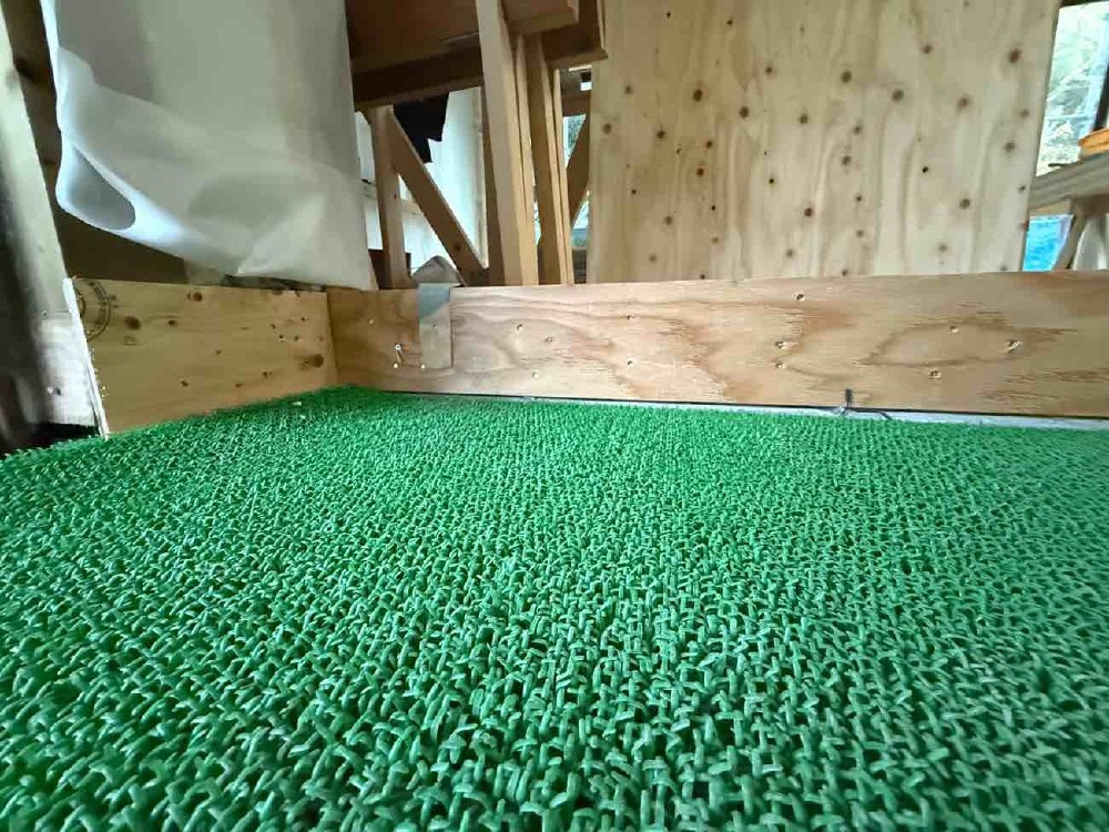 玄関タイル下地施工