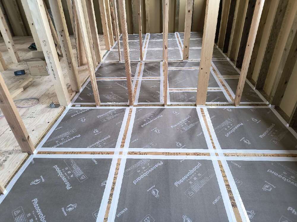 床断熱材、気密テープ