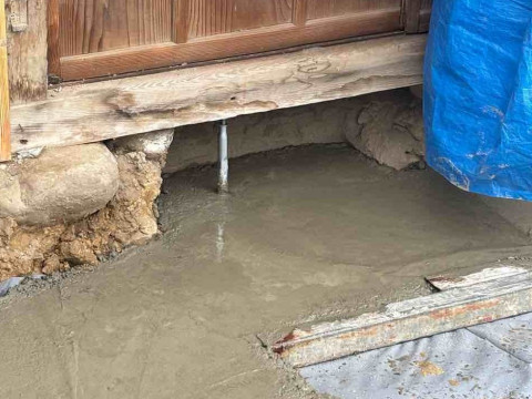 ターミダンシート 均しコンクリート打設完了