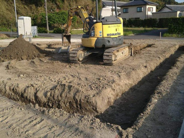 基礎の掘削