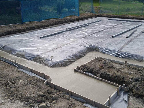 ターミダンシート・捨てコン打設完了