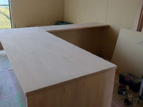 キッチンカウンター施工