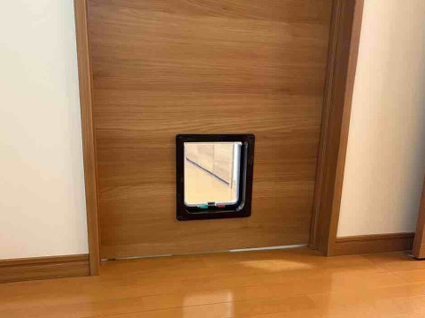 キャットドア取付