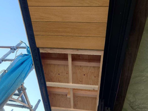 軒天化粧材施工