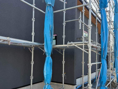 吹き付け上塗り終了