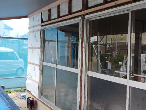 外部下地完了