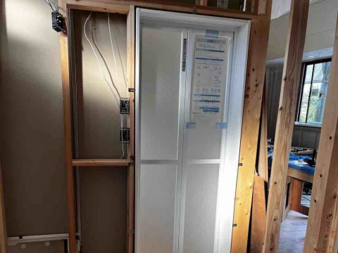 ユニットバス入り口枠施工