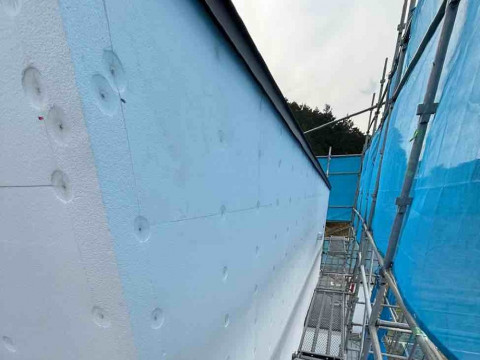 DCPウォール下地の施工完了