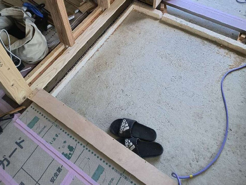 玄関框施工