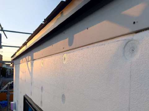 外部スチロール施工