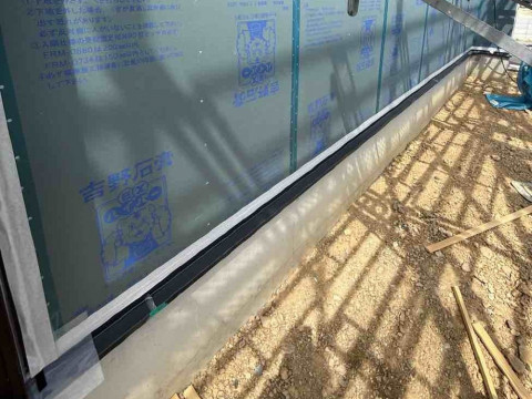 気密テープの施工状況