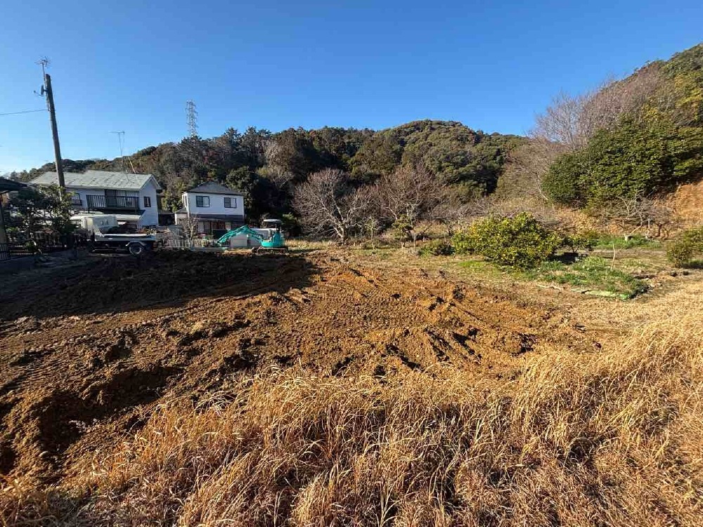 残土出し 土工事途中