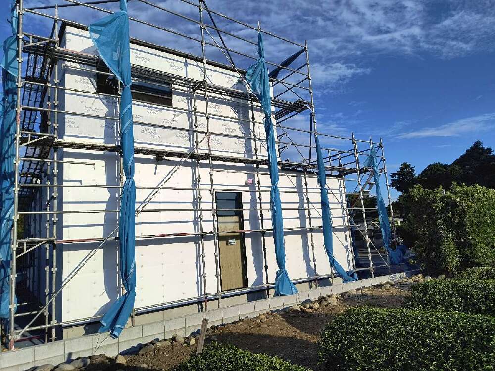 DCPウォール施工中